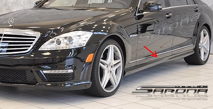 Custom Mercedes S Class Side Skirts  Sedan (2007 - 2012) - $690.00 (Part #MB-001-SS)